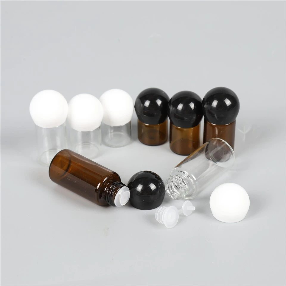 Amber Glass Pump Cosmetic Lotion Bottles